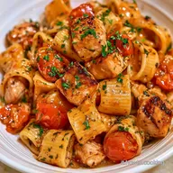 Calamarata Pesce Spada con Pomodorini Ciliegino