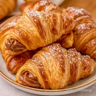 Cornetti Di Pasta Sfoglia Con Nocciole