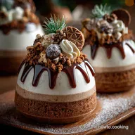 Gingerbread Latte Mousse Domes: Le Cupole Spaziate per Natale Gourmet