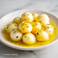 Insalata con Mozzarelline Marinate: Al Limone e Rucola