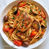 Pasta Pesce Spada e Melanzane con Capperi