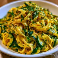 Pasta Zucchine e Zafferano Cremosa