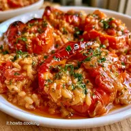 Peperoni Ripieni Di Riso Al Pomodoro per 4