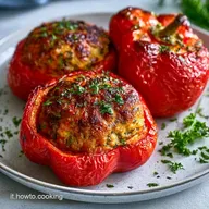 Peperoni Ripieni Semplici con Macinato di Vitello