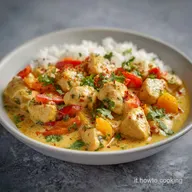 Pollo al Curry Veloce con Latte di Cocco in 15 Min