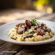Risotto Salsiccia e Funghi Cremoso