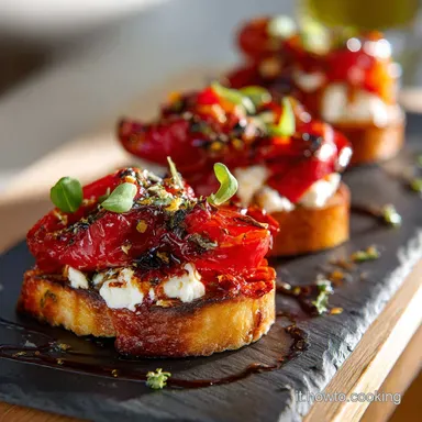 Cappelli di babbo Natale: Antipasti di peperone e ricotta pronti in 25 minuti Scheda ricetta