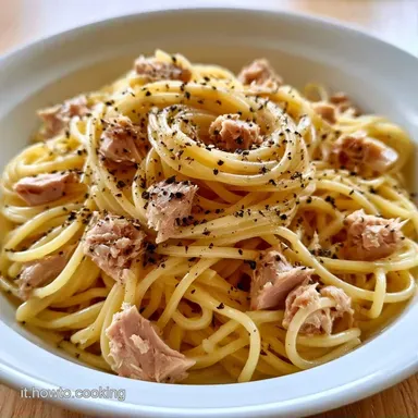 Carbonara di Tonno per 4 Persone Scheda ricetta