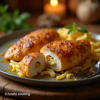 Pollo Cordon Bleu al Forno Croccante e Leggero Scheda ricetta