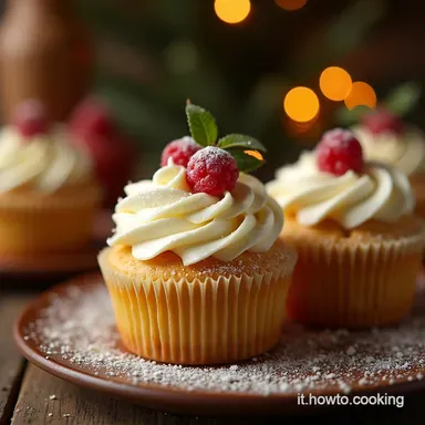 Cupcakes Natalizi Soffici con Decorazioni in Pasta di Zucchero Scheda ricetta