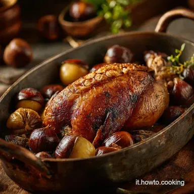 Menu Festivo di Natale: Faraona Ripiena Classica alle Castagne Scheda ricetta