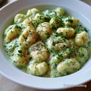 Gnocchi Crema Zucchine per 4 Persone Scheda ricetta
