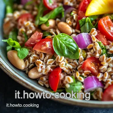 Insalata di Farro alla Mediterranea: Sole nel Piatto! Scheda ricetta