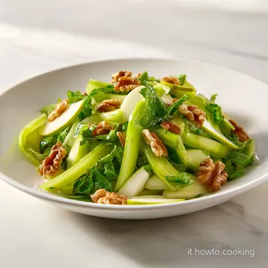 Insalata di Sedano Mela Verde Gherigli in 12 Minuti Scheda ricetta