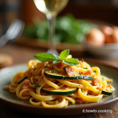 Linguine con Guanciale e Zucchine La Ricetta che Profuma dEstate Scheda ricetta