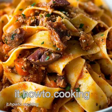 Pappardelle al Cinghiale: A Tuscan Dream! Scheda ricetta