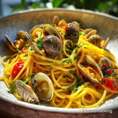 Pasta con Vongole: Ricetta Napoletana per 4 Persone Scheda ricetta