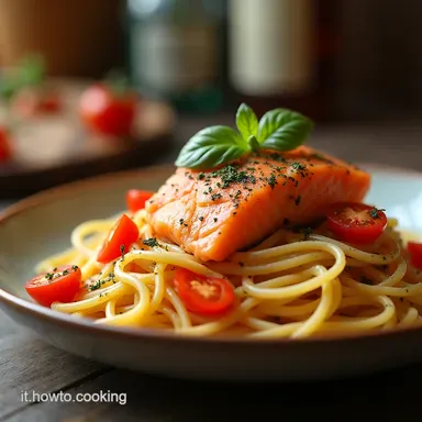 Pasta Salmone e Pomodorini Freschi Il Primo Veloce Mediterraneo Scheda ricetta
