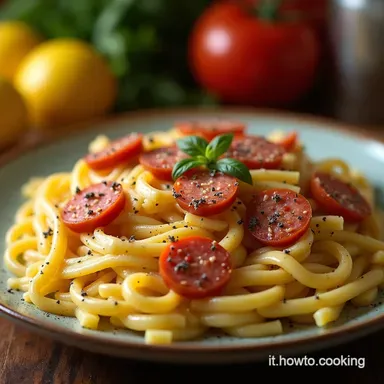 Pasta Salsiccia e Limone Ricetta Veloce e Cremosa con Salsiccia Al Limone Scheda ricetta