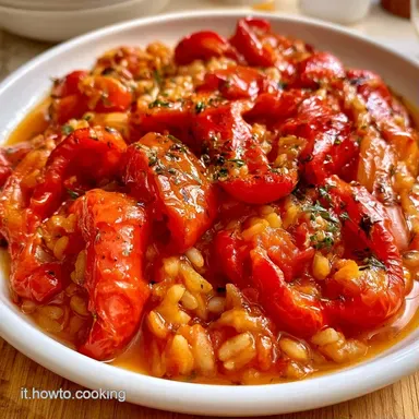 Peperoni Ripieni Di Riso Al Pomodoro per 4 Scheda ricetta