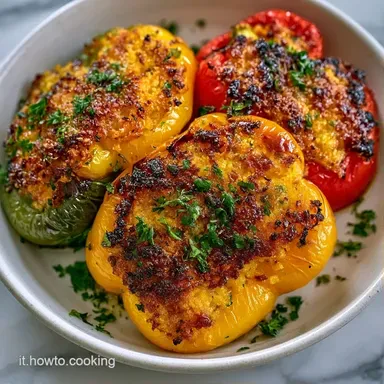 Peperoni Ripieni Senza Carne per 4 Persone Scheda ricetta