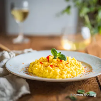 Risotto allo Zafferano per 4 Porzioni Scheda ricetta