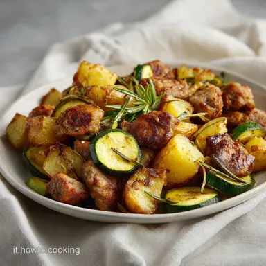 Salsiccia, Zucchine E Patate in 40 Minuti Scheda ricetta