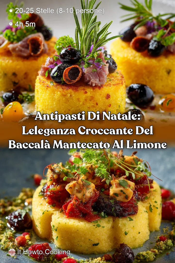Antipasti di Natale: Leleganza croccante del Baccal&agrave; Mantecato al Limone