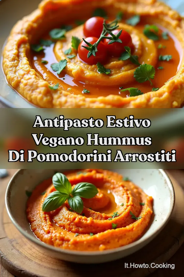Antipasto Estivo Vegano Hummus di Pomodorini Arrostiti