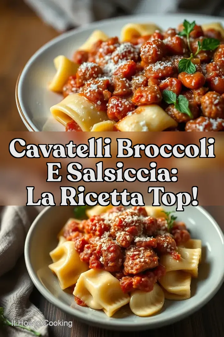 Cavatelli broccoli e salsiccia: la ricetta top!