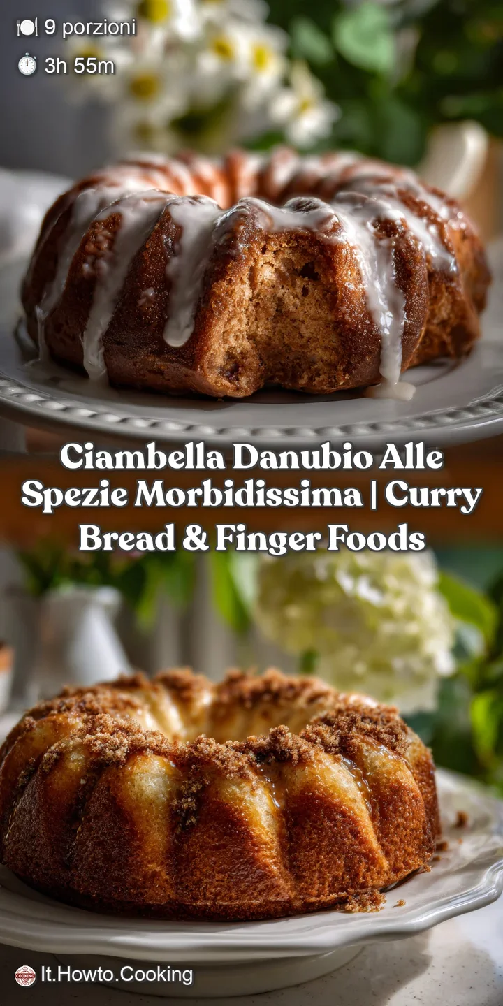 Ciambella Danubio Alle Spezie Morbidissima | Curry Bread & Finger Foods