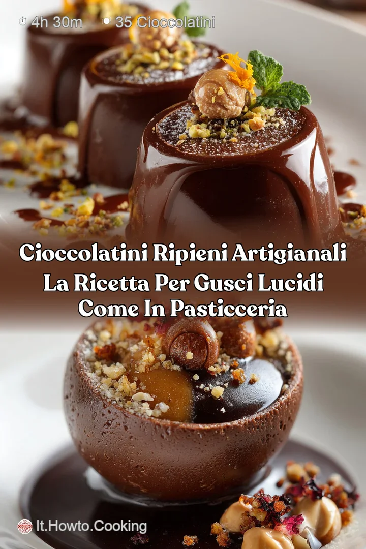 Cioccolatini Ripieni artigianali la ricetta per gusci lucidi come in pasticceria