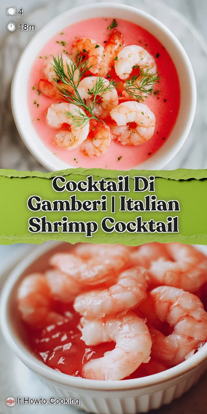 Close-up of a luscious shrimp cocktail. Tender, glistening shrimp peek from a rich, smooth sauce with flecks of fresh herbs.