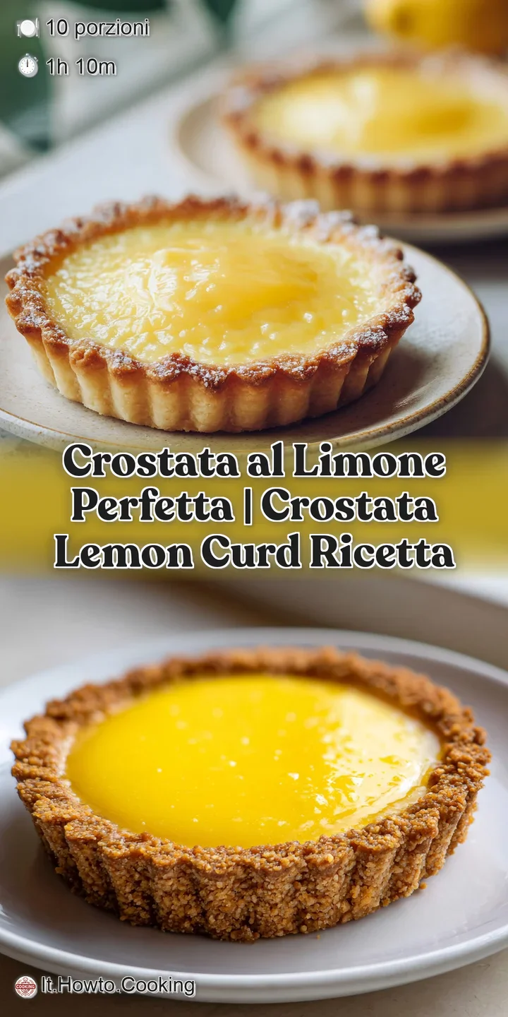 Close-up reveals the lemon crostata's sugary crust and tangy, vibrant filling. Fresh, inviting, and ready to eat.