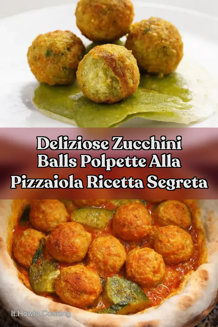 Deliziose Zucchini Balls Polpette alla Pizzaiola Ricetta Segreta
