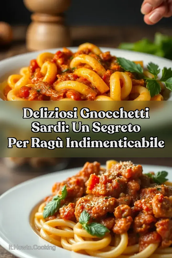 Deliziosi Gnocchetti Sardi: Un Segreto per Rag&ugrave; Indimenticabile