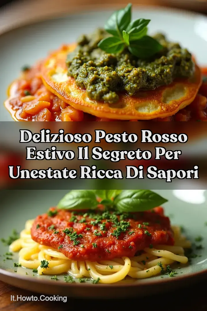 Delizioso Pesto Rosso Estivo Il Segreto per unEstate Ricca di Sapori