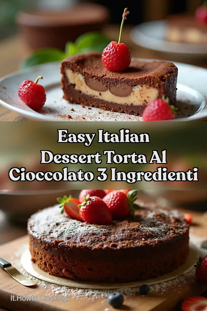 Easy Italian Dessert Torta al Cioccolato 3 Ingredienti