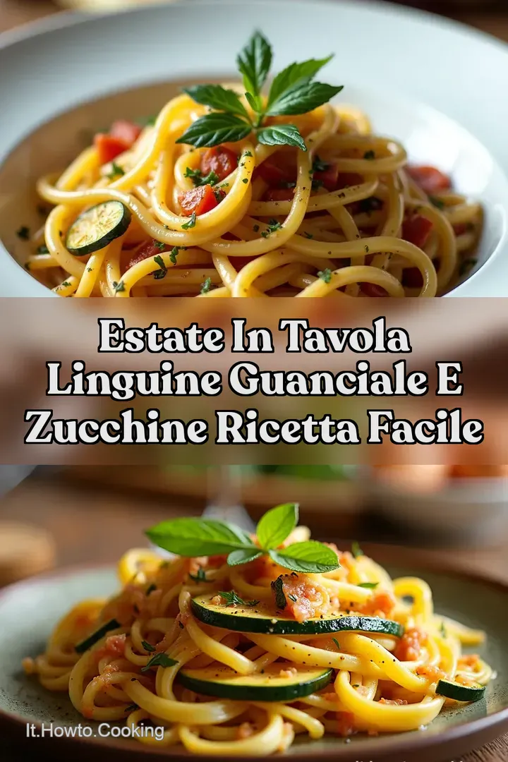 Estate in Tavola Linguine Guanciale e Zucchine Ricetta Facile