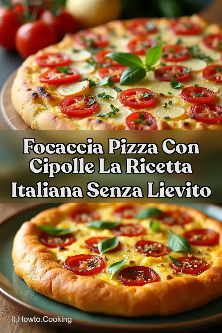Focaccia Pizza con Cipolle La Ricetta Italiana Senza Lievito