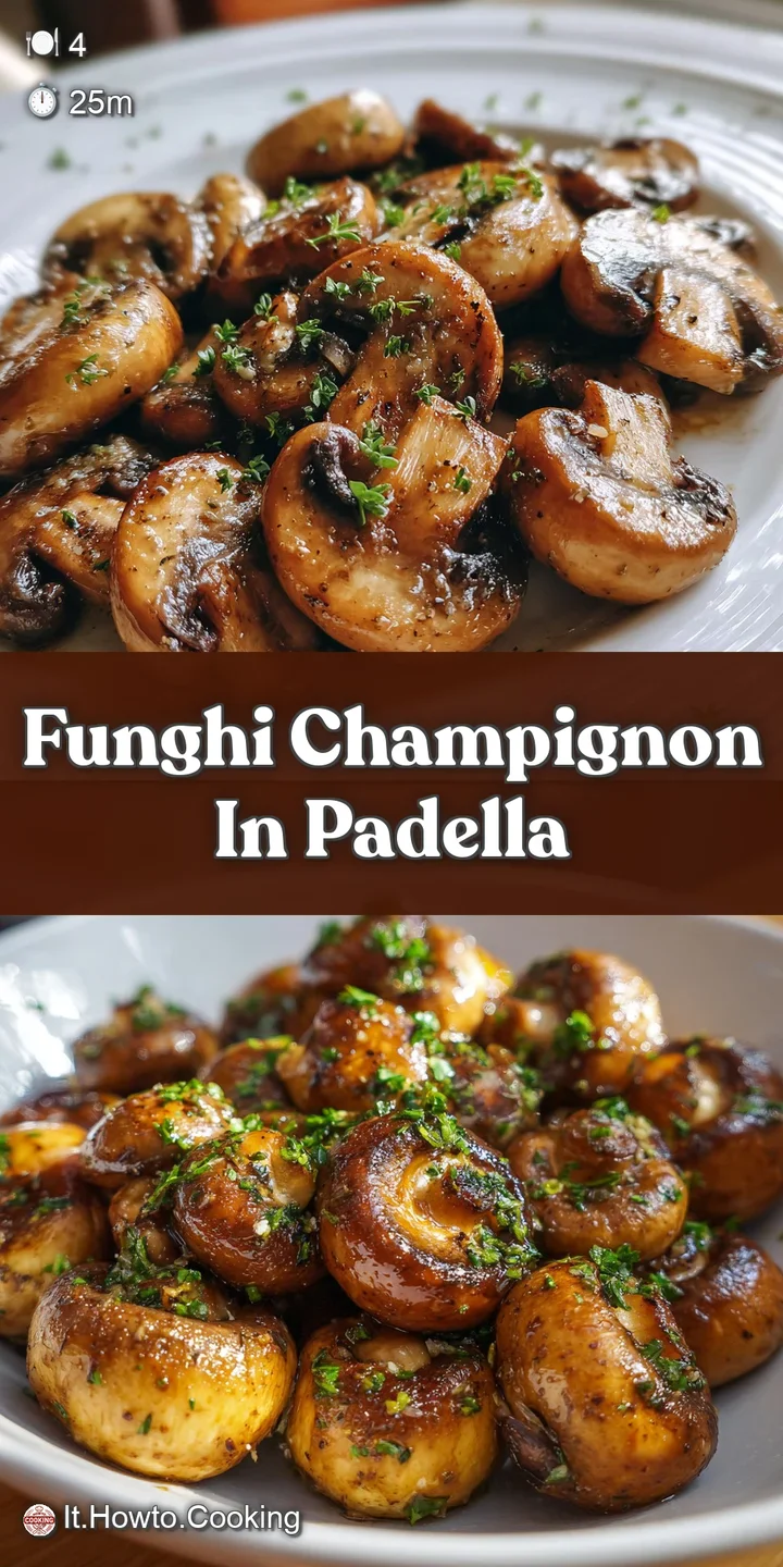 Close-up reveals the juicy, browned surfaces of the mushrooms, punctuated with herbs and glistening with savory sauce.