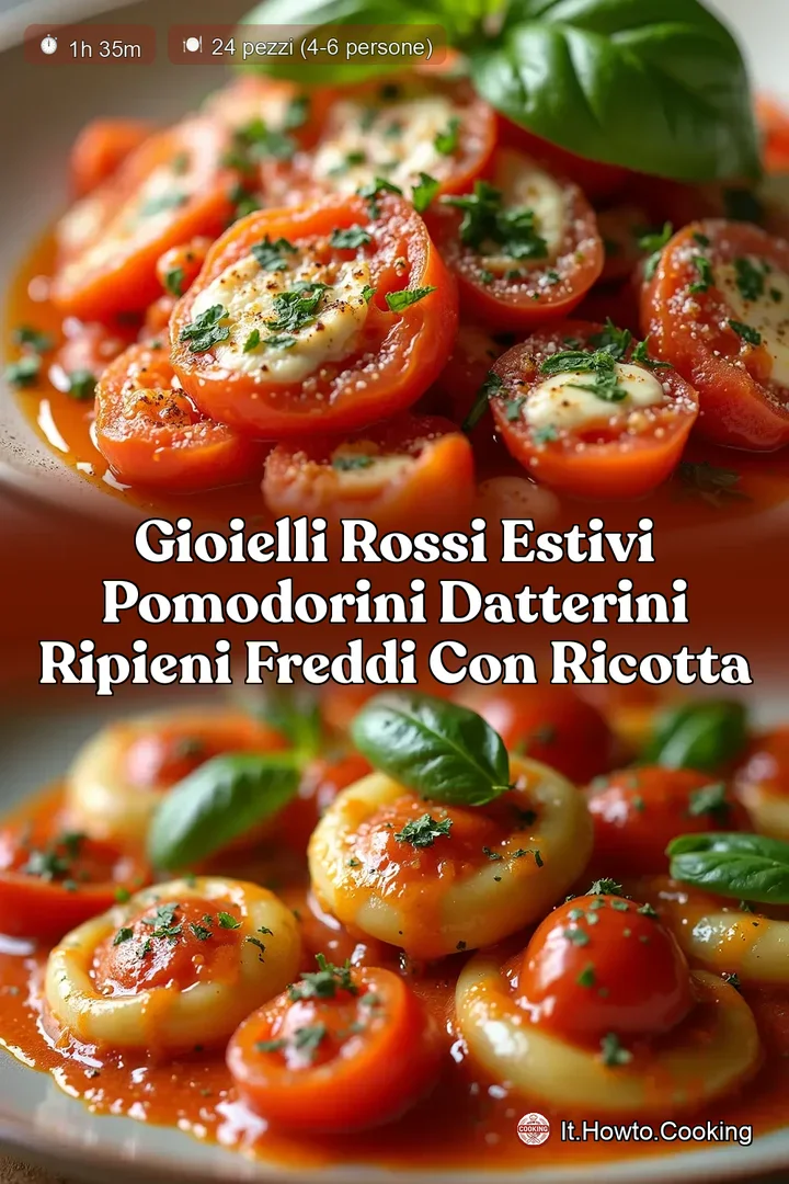 Gioielli Rossi Estivi Pomodorini Datterini Ripieni Freddi con Ricotta
