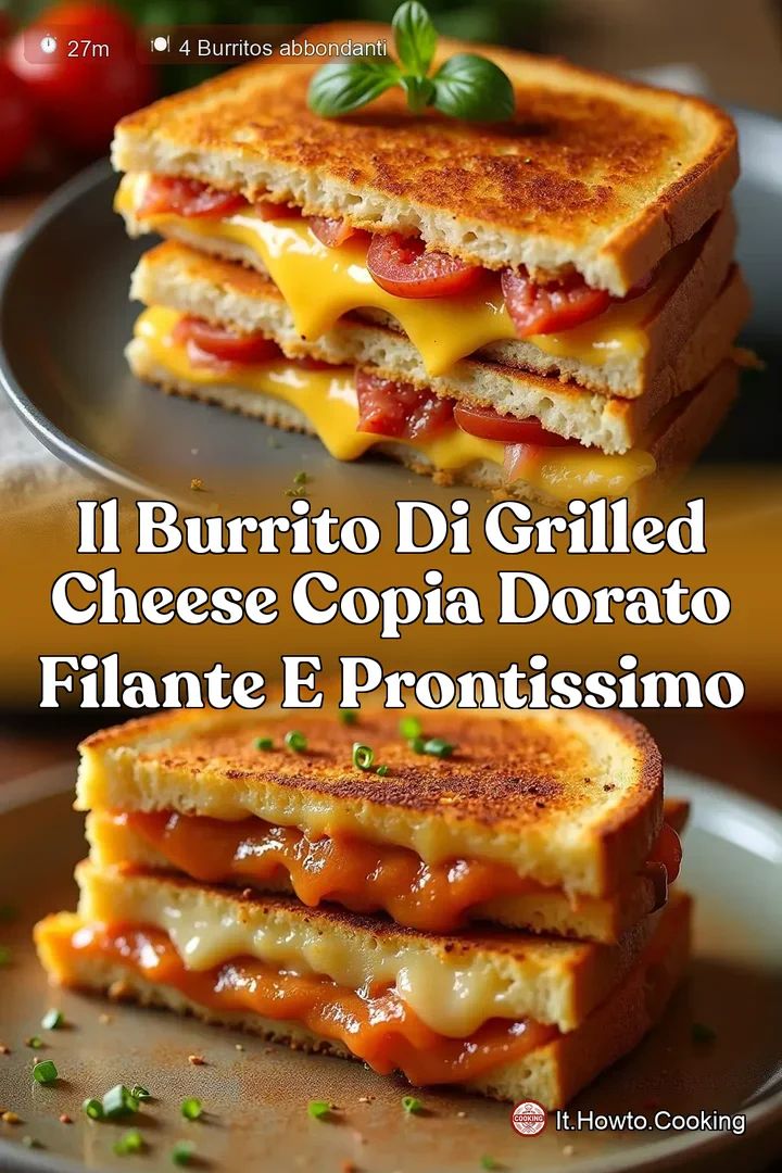 Il Burrito di Grilled Cheese Copia Dorato Filante e Prontissimo