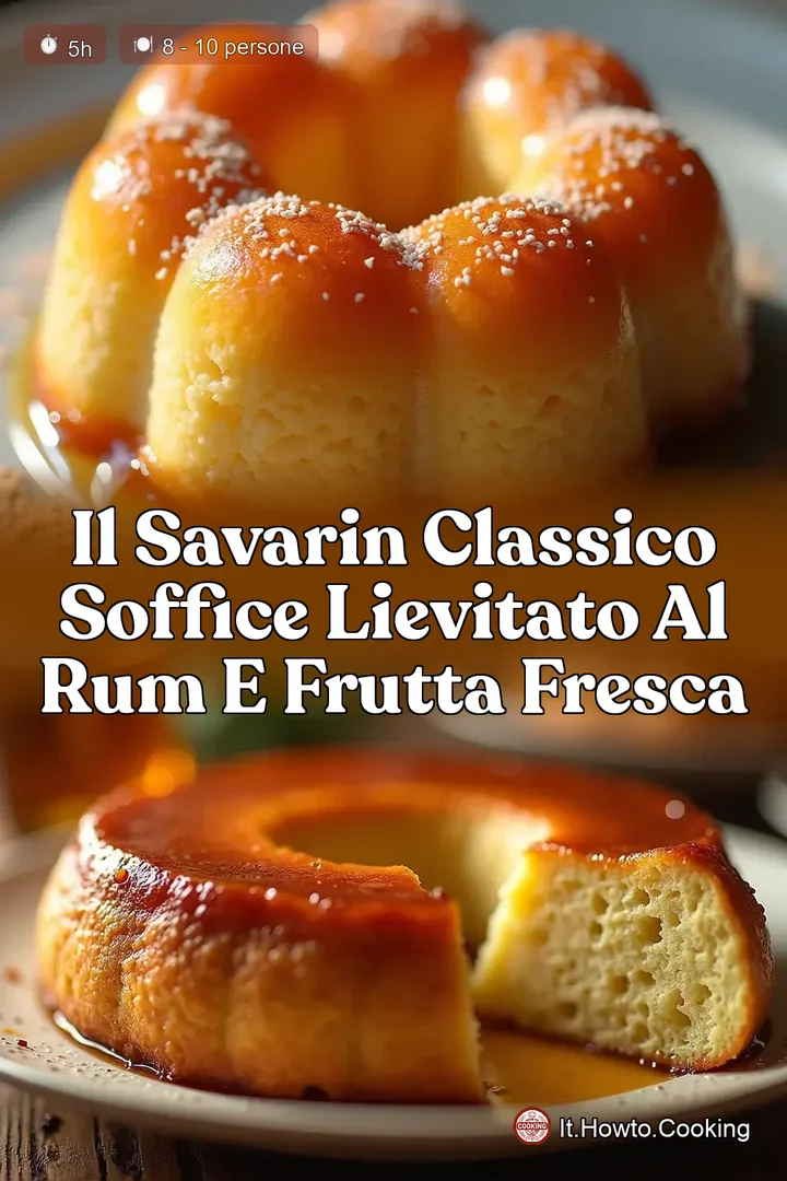 Il Savarin Classico Soffice Lievitato al Rum e Frutta Fresca