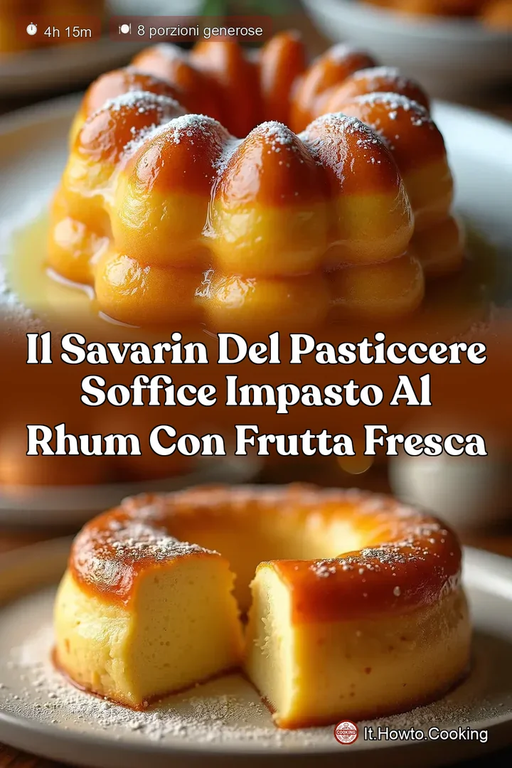 Il Savarin del Pasticcere Soffice Impasto al Rhum con Frutta Fresca