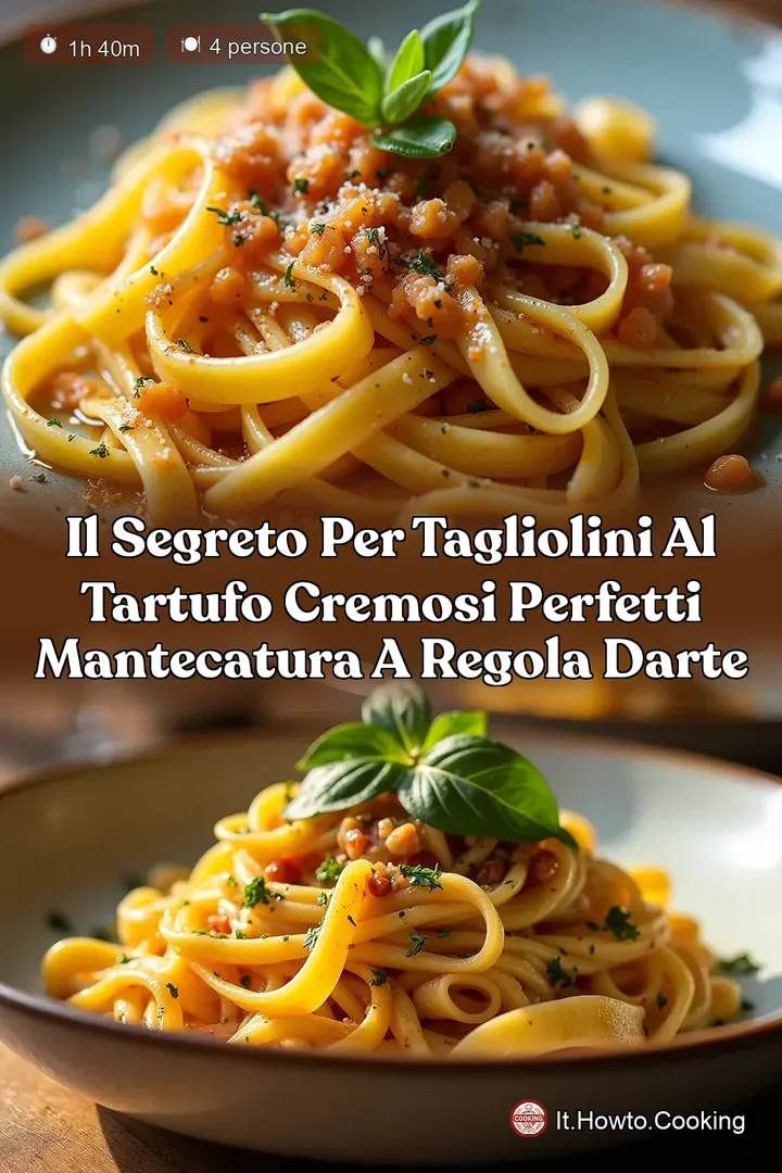 Il Segreto per Tagliolini al Tartufo Cremosi Perfetti Mantecatura a Regola dArte