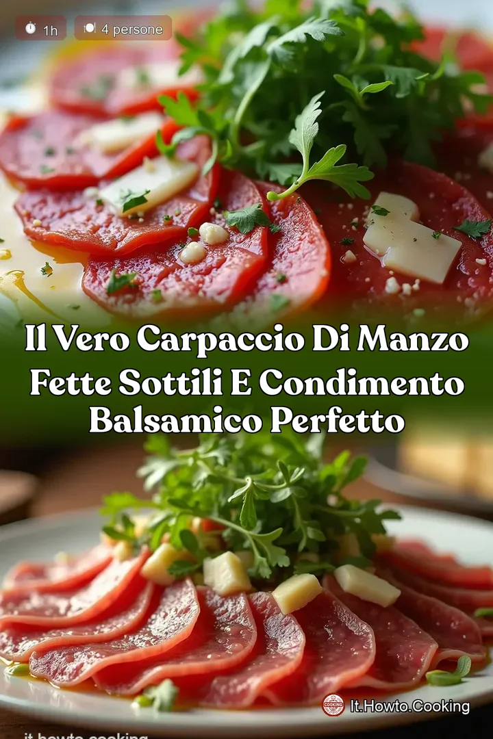 Il Vero Carpaccio di Manzo Fette Sottili e Condimento Balsamico Perfetto