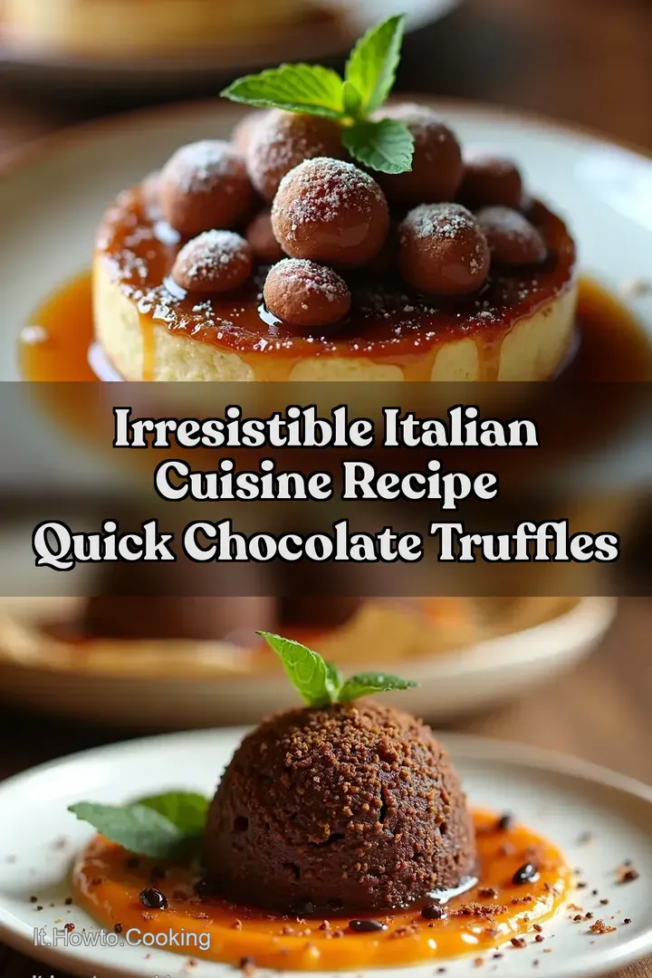 Irresistible Italian Cuisine Recipe Quick Chocolate Truffles