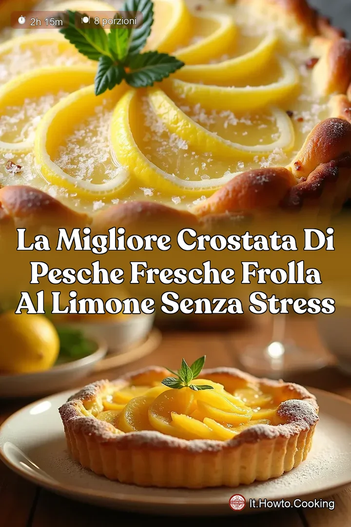 La Migliore Crostata di Pesche Fresche Frolla al Limone Senza Stress