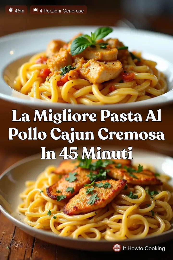 La Migliore Pasta al Pollo Cajun Cremosa in 45 Minuti